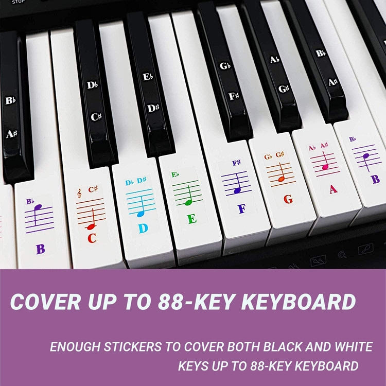 5PCS Children Piano Keyboard Color Stickers Musical Instrument Accessories Reluova