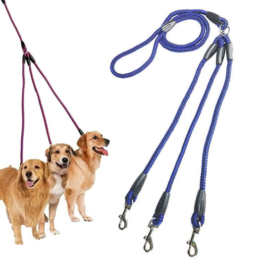 140cm 3 In 1 Leash Multi-head Dog Walking Rope - Reluova