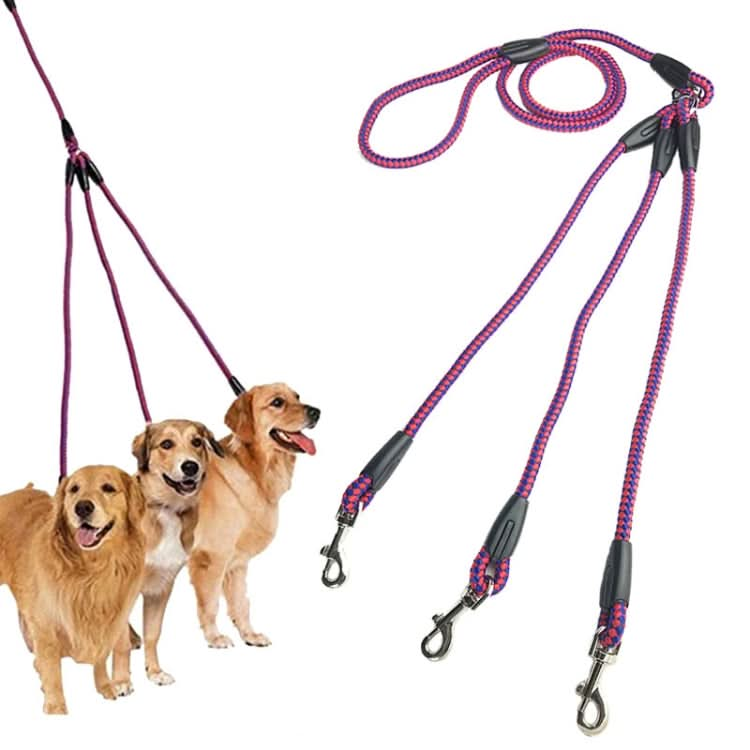 140cm 3 In 1 Leash Multi-head Dog Walking Rope - Reluova