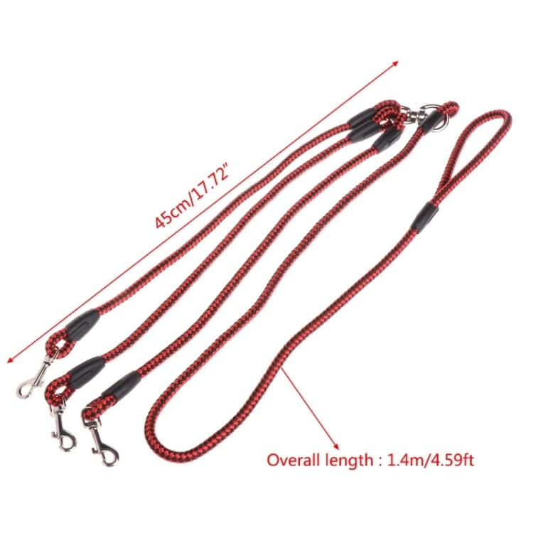 140cm 3 In 1 Leash Multi-head Dog Walking Rope - Reluova