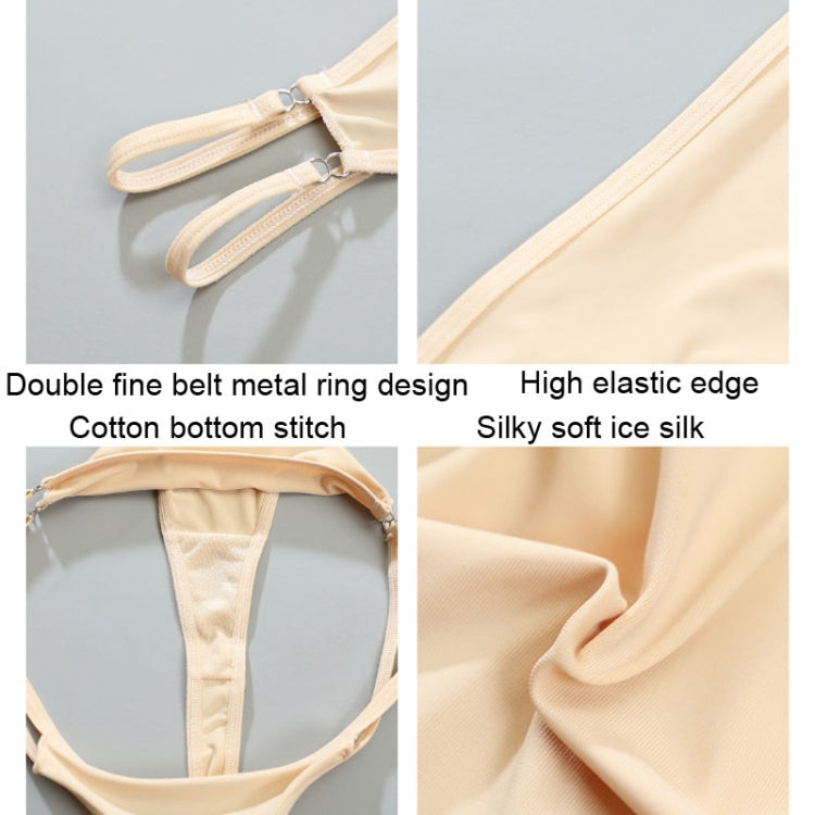 1349 Ice Silk Double Thin Strap Panties Ladies Low Waist Sexy Underwear