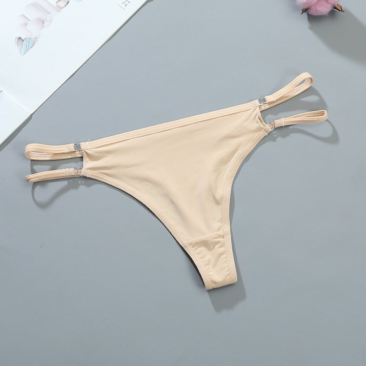 1349 Ice Silk Double Thin Strap Panties Ladies Low Waist Sexy Underwear