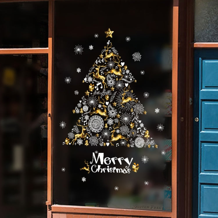 XH9293 Christmas Decoration Store Window Glass Self-adhesion Sticker, Size: 60x90cm