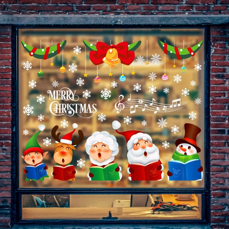 Christmas Old Man Snowflake Window Decoration Stickers My Store