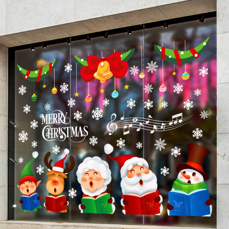 Christmas Old Man Snowflake Window Decoration Stickers