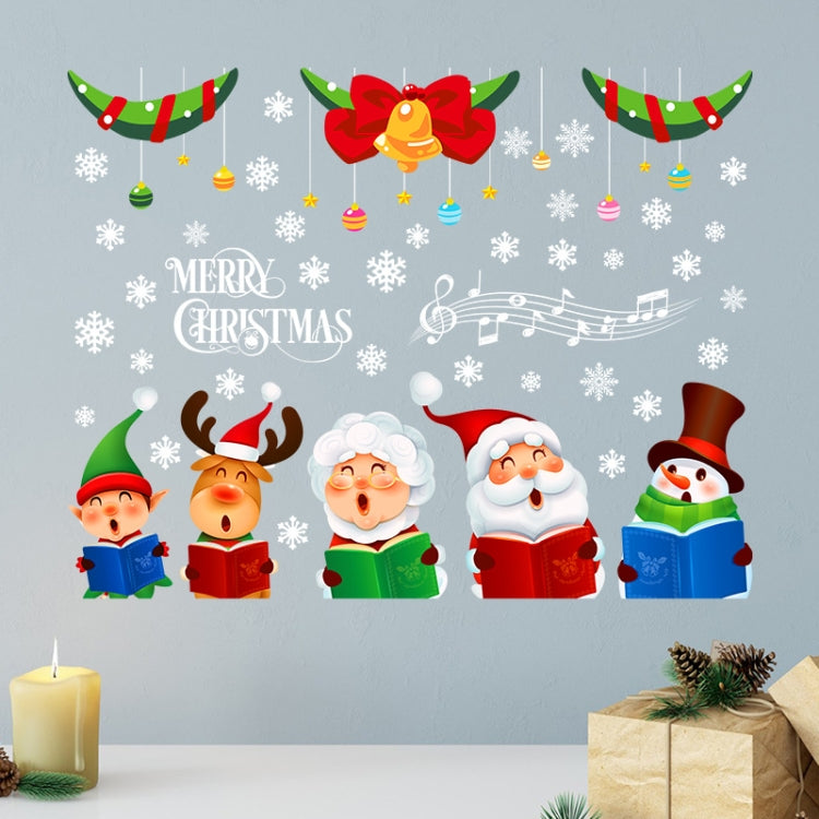 Christmas Old Man Snowflake Window Decoration Stickers