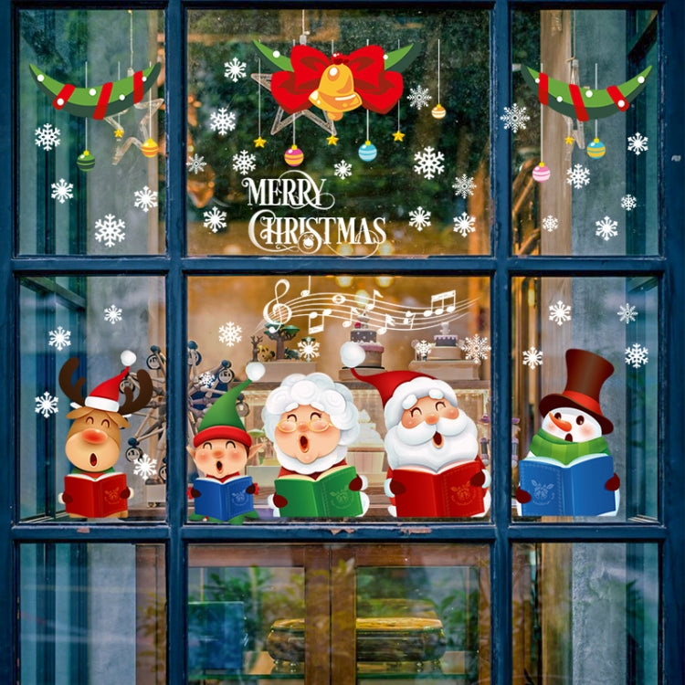 Christmas Old Man Snowflake Window Decoration Stickers My Store