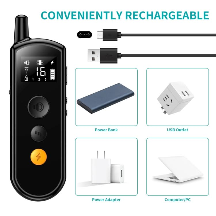 Remote Dog Trainer Rechargeable Waterproof Pet Electric Shock Collar - Reluova