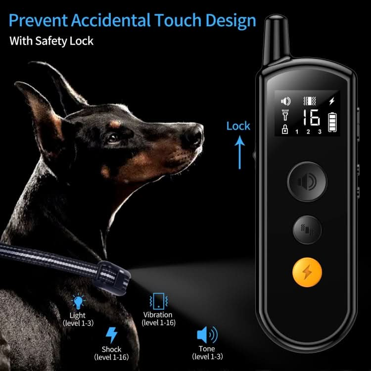 Remote Dog Trainer Rechargeable Waterproof Pet Electric Shock Collar - Reluova