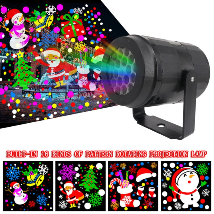 4W LED Snowflake Christmas Decoration Projector Light with 16 Patterns