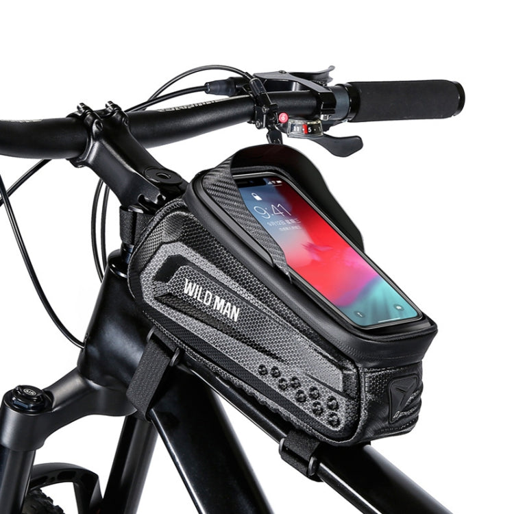 WILD MAN E10 1L Mountain Bike EVA Hard Shell Touch Screen Front Beam Bag Reluova