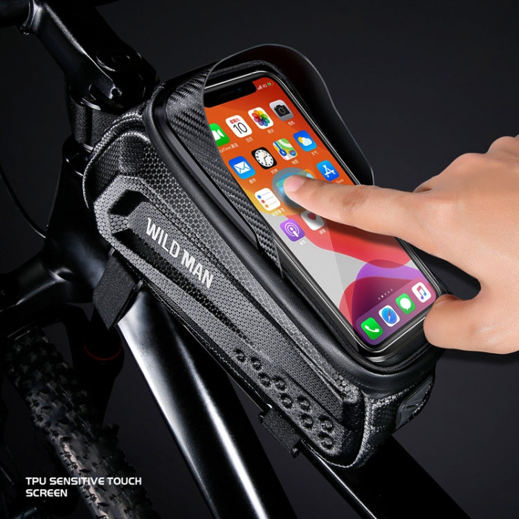 WILD MAN E10 1L Mountain Bike EVA Hard Shell Touch Screen Front Beam Bag Reluova