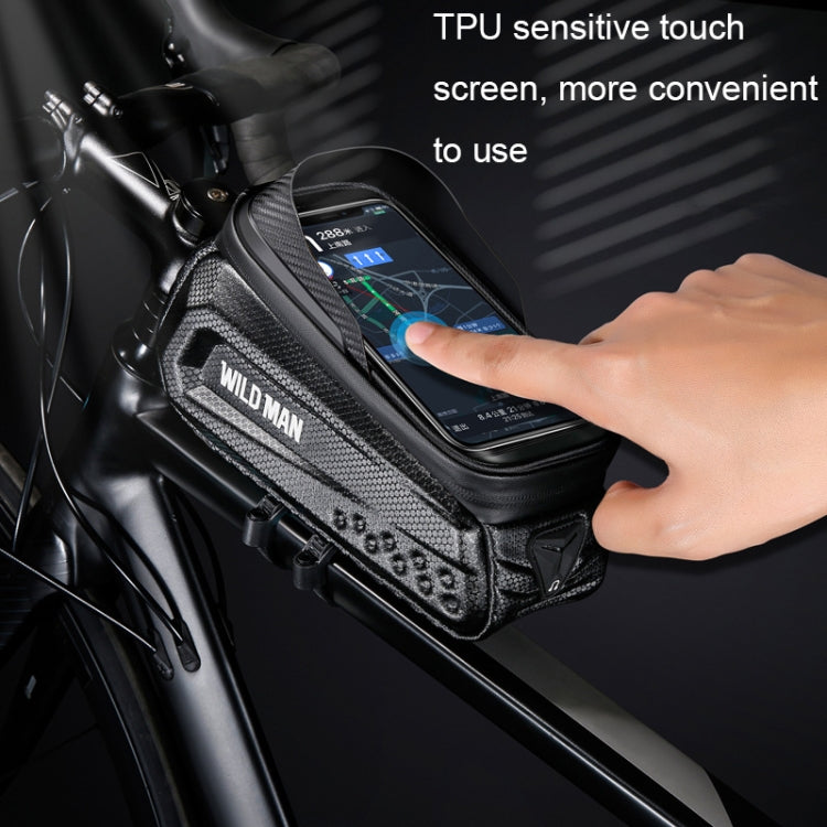 WILD MAN E10S 1L Mountain Bike Phone Touch Screen Hard Shell Tube Bag with Earphone Hole Reluova