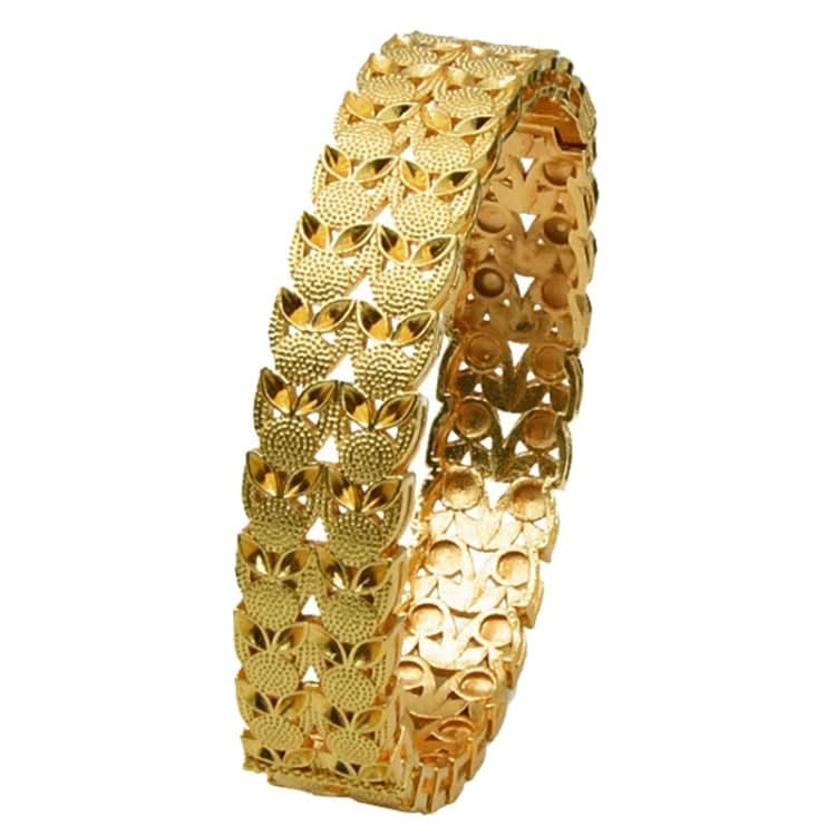 24K Gold Plated Bracelets Women Wedding Sand Gold Bracelet Reluova