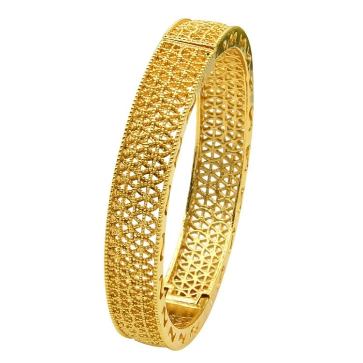 24K Gold Plated Bracelets Women Wedding Sand Gold Bracelet Reluova