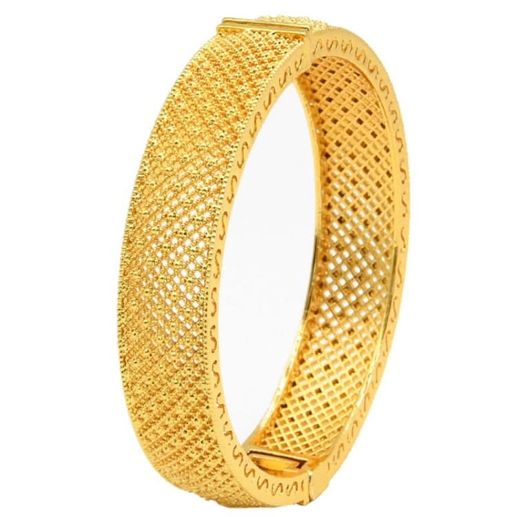 24K Gold Plated Bracelets Women Wedding Sand Gold Bracelet Reluova