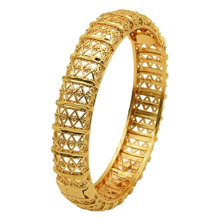 24K Gold Plated Bracelets Women Wedding Sand Gold Bracelet Reluova