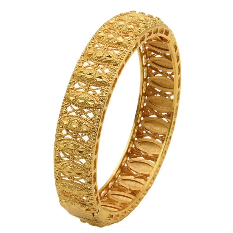 24K Gold Plated Bracelets Women Wedding Sand Gold Bracelet Reluova