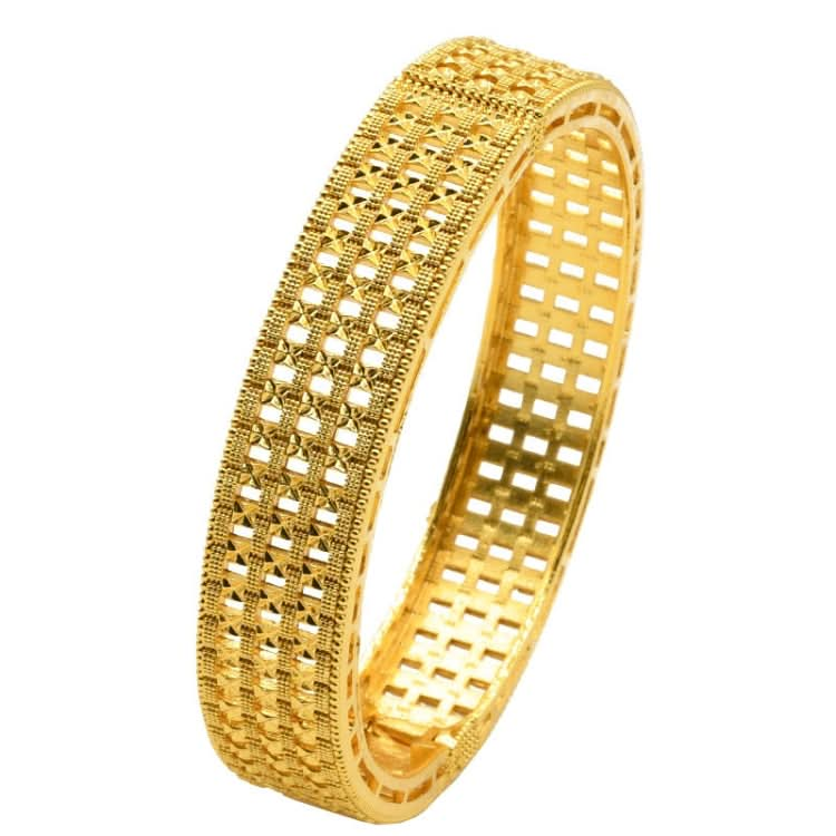 24K Gold Plated Bracelets Women Wedding Sand Gold Bracelet Reluova