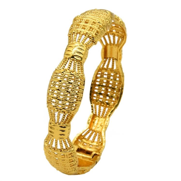 24K Gold Plated Bracelets Women Wedding Sand Gold Bracelet Reluova