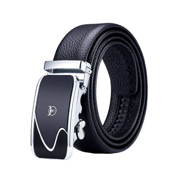 BULL CAPTAIN 02 Automatic Buckle Thickened Soft Cowhide Belt Business Men Belt, Length: Reluova