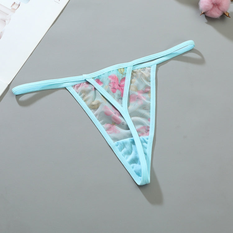 661 Mesh Thong Women Printed Sexy Low Waist Panties