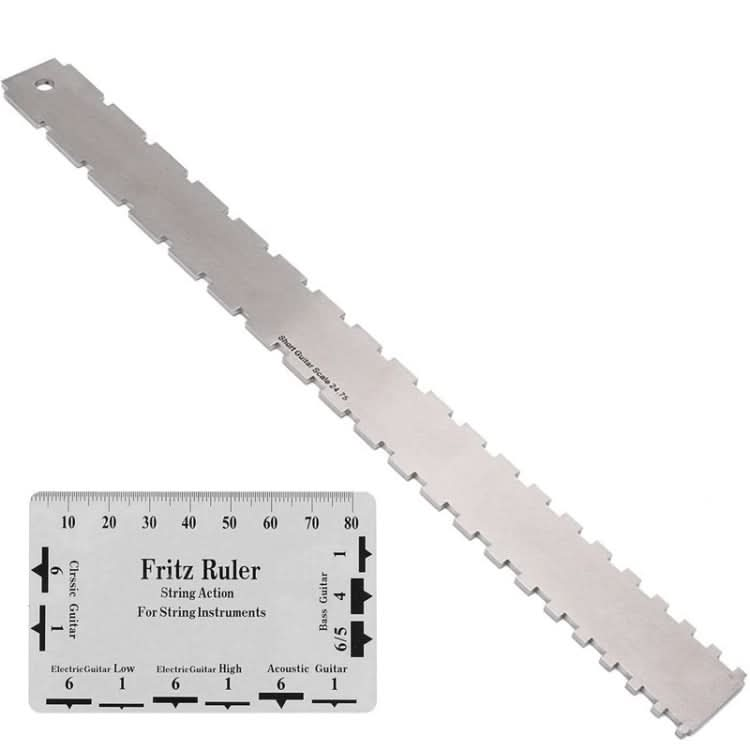 GNR3 Stainless Steel Measurement Bass Guitar Neck Ruler, Style: Reluova