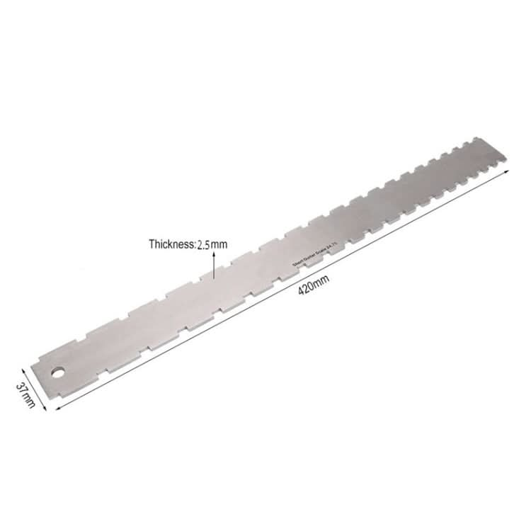 GNR3 Stainless Steel Measurement Bass Guitar Neck Ruler, Style: Reluova