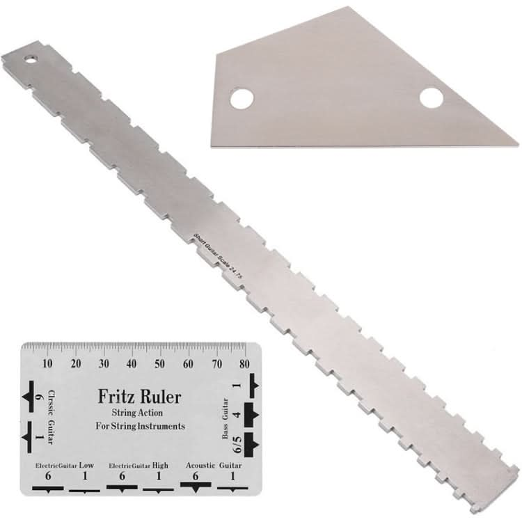 GNR3 Stainless Steel Measurement Bass Guitar Neck Ruler, Style: Reluova