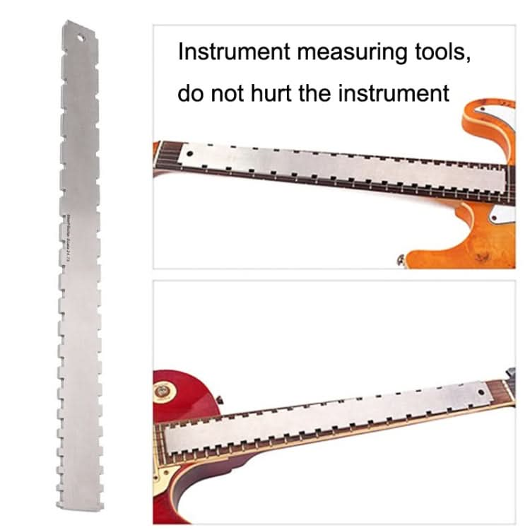 GNR3 Stainless Steel Measurement Bass Guitar Neck Ruler, Style: Reluova