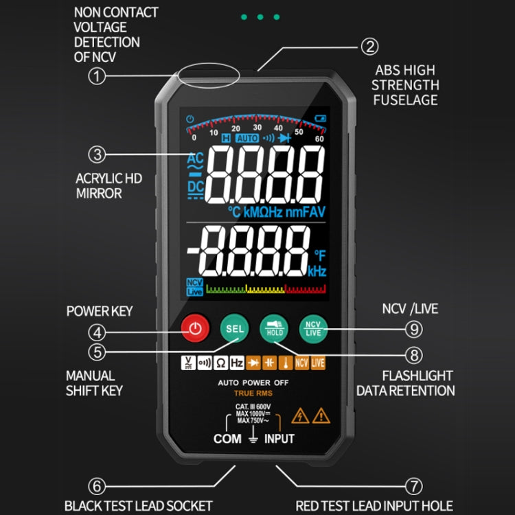 Fully Automatic High Precision Intelligent Portable Digital Multimeter