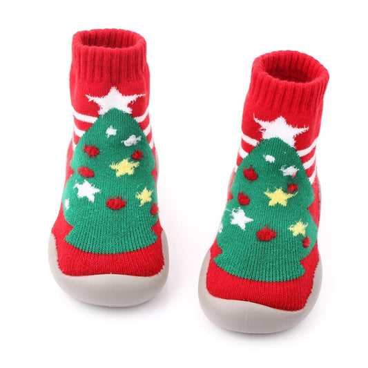 D2293 Children Cartoon Christmas Floor Socks Non-slip Shoes