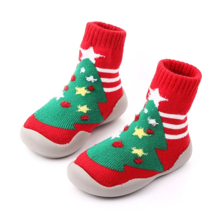 D2293 Children Cartoon Christmas Floor Socks Non-slip Shoes Reluova