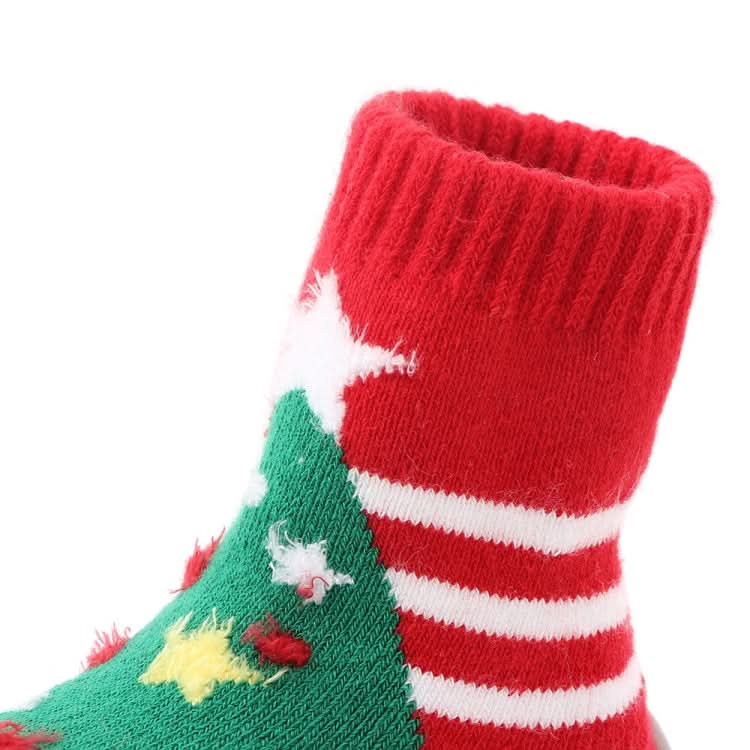 D2293 Children Cartoon Christmas Floor Socks Non-slip Shoes Reluova