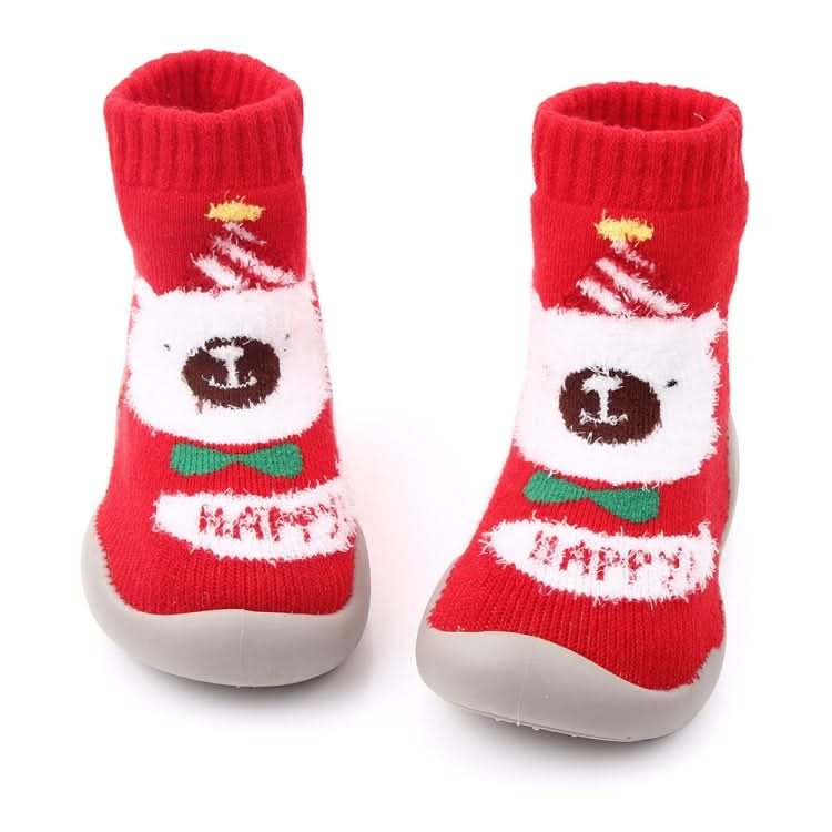 D2293 Children Cartoon Christmas Floor Socks Non-slip Shoes Reluova