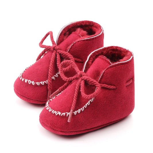 D2245 Winter Warm Baby Cotton Boots Plus Velvet Thickened Baby Walking Shoes Reluova