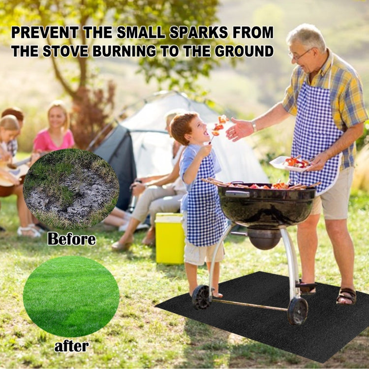 YEGBONG Fireplace Brazier Fire Mat Outdoor Lawn Patio Grill Fire Mat, Size: Reluova