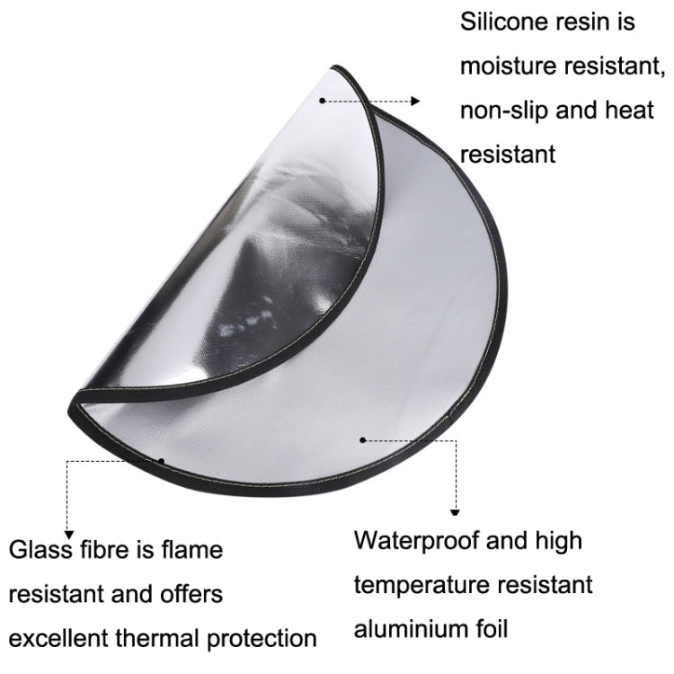 Round Camper Camping Lawn Fire Rack Flame Insulation Land, Diameter: Reluova