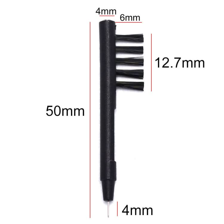 2 PCS 3 In 1 Hearing Aid Cleaning Brush with Wax Loop and Battery Magnet-Reluova