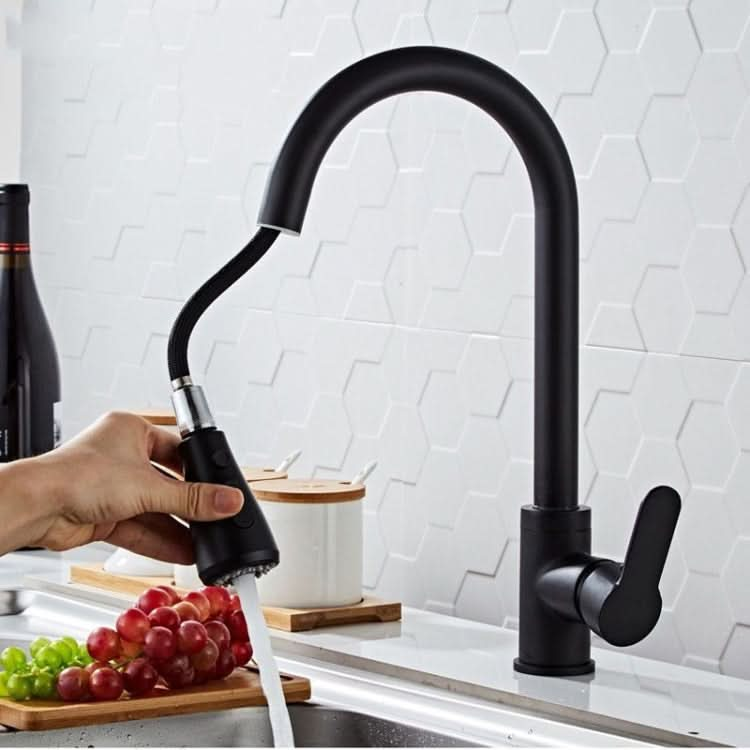 Kitchen Pull-out Faucet Stainless Steel Sink Telescopic Universal Faucet,Spec: Reluova