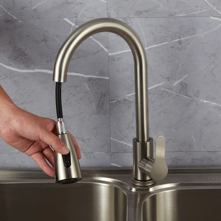 Kitchen Pull-out Faucet Stainless Steel Sink Telescopic Universal Faucet,Spec: Reluova