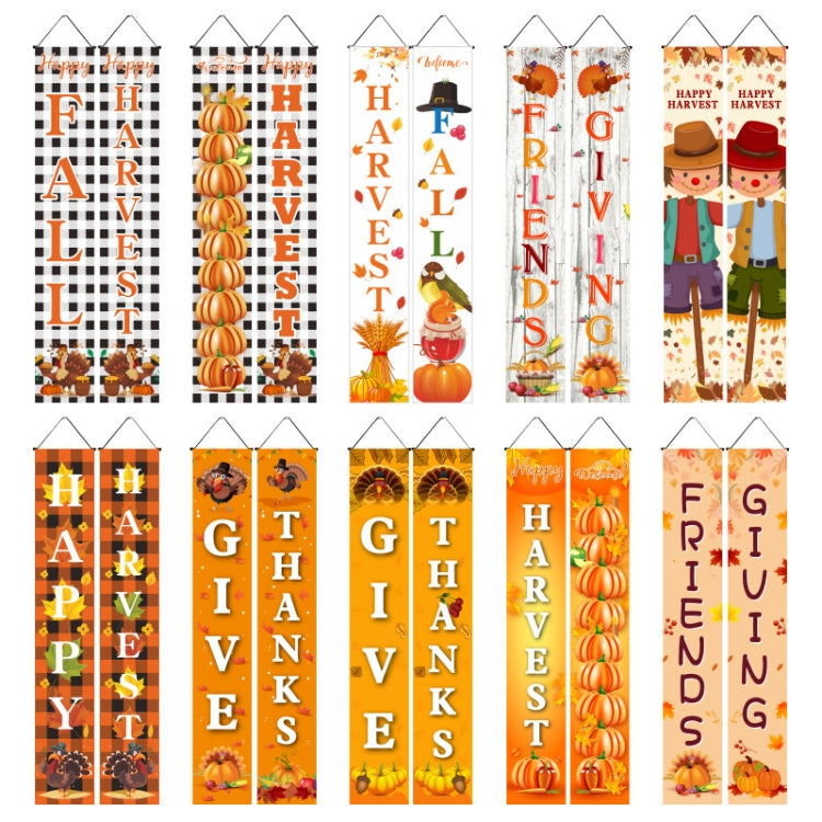 Thanksgiving Day Couplet Decoration Porch Hanging Flag My Store