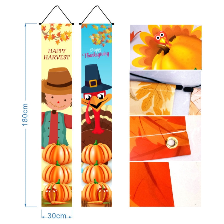 Thanksgiving Day Couplet Decoration Porch Hanging Flag My Store