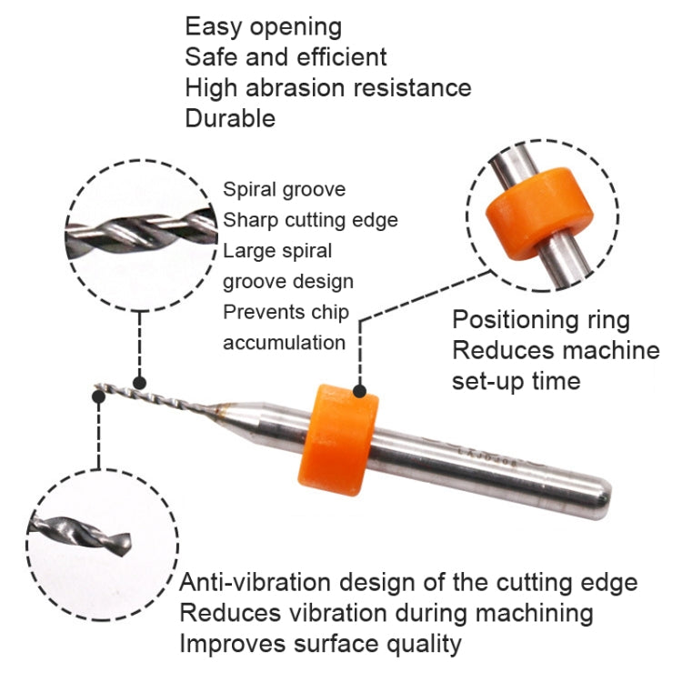 10 In 1 PCB Tungsten Steel Drill Bits Carving Miniature Drill Bits, Size: