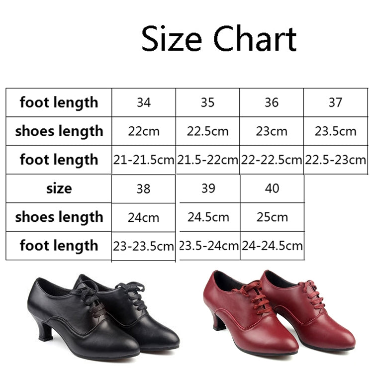 Latin Dance Shoes Women Leather Square Dance Soft Soled Medium Heels Shoes, Series 1 Reluova