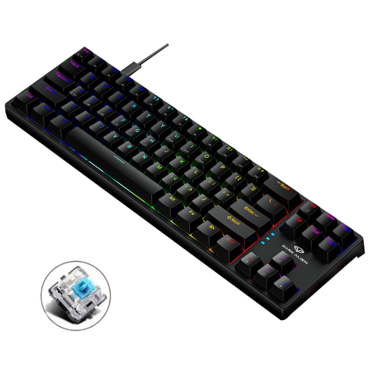 Dark Alien K710 71 Keys Glowing Game Wired Keyboard, Cable Length: 1.8m My Store