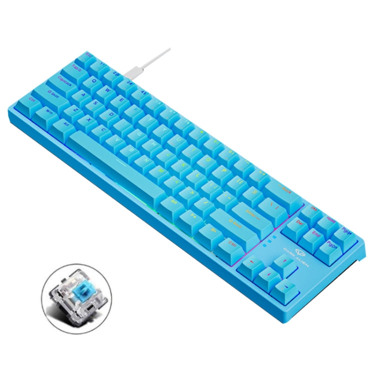 Dark Alien K710 71 Keys Glowing Game Wired Keyboard, Cable Length: 1.8m