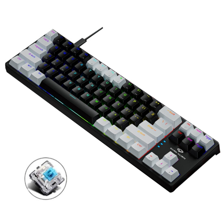 Dark Alien K710 71 Keys Glowing Game Wired Keyboard, Cable Length: 1.8m