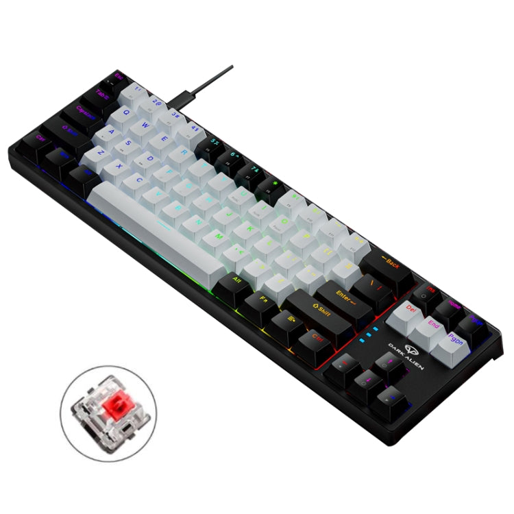 Dark Alien K710 71 Keys Glowing Game Wired Keyboard, Cable Length: 1.8m