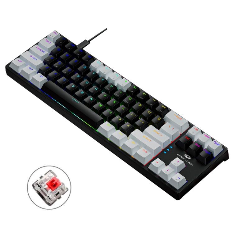 Dark Alien K710 71 Keys Glowing Game Wired Keyboard, Cable Length: 1.8m